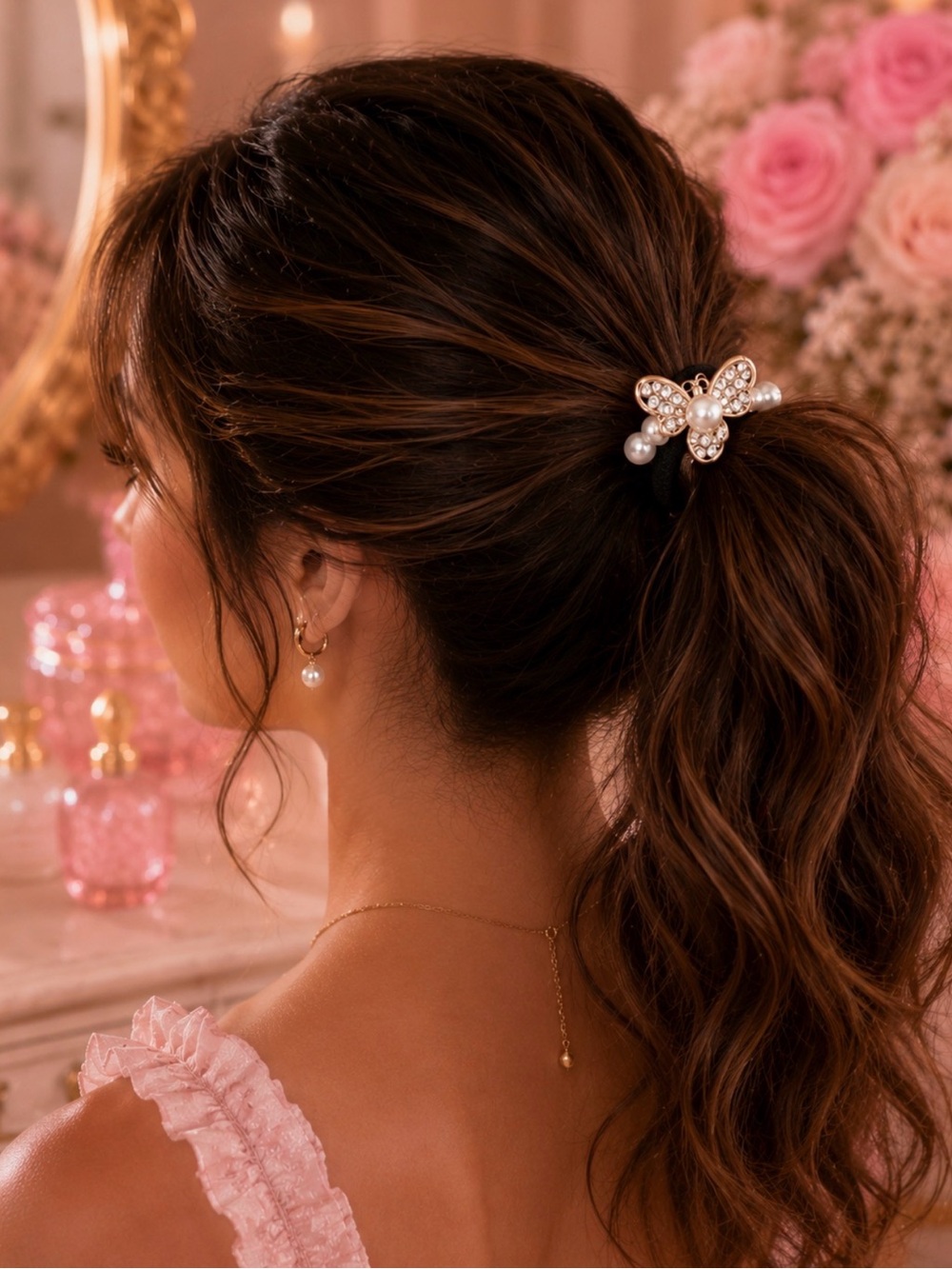 Pony tail butterfly 🦋 - Gold-tone Accent